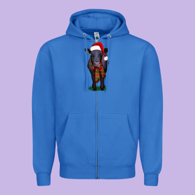 Zipper Hoodie black angus