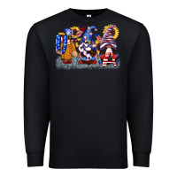 Black USA 4th of July gnomes  4th of july Premium Sweatshirt - CowGirlArtShop