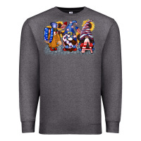 Charcoal Heather USA 4th of July gnomes  4th of july Premium Sweatshirt - CowGirlArtShop