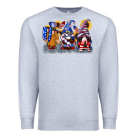 Heather Grey USA 4th of July gnomes  4th of july Premium Sweatshirt - CowGirlArtShop