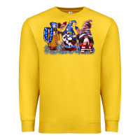 Lemon USA 4th of July gnomes  4th of july Premium Sweatshirt - CowGirlArtShop