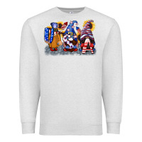 Oatmeal Heather USA 4th of July gnomes  4th of july Premium Sweatshirt - CowGirlArtShop