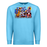 Ocean Blue USA 4th of July gnomes  4th of july Premium Sweatshirt - CowGirlArtShop
