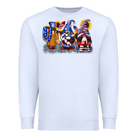 White USA 4th of July gnomes  4th of july Premium Sweatshirt - CowGirlArtShop