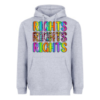 Heather Grey rights rights rights (pride) Heavyweight Hoodie - Zillion Design Studio