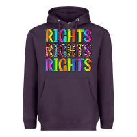 Plum rights rights rights (pride) Heavyweight Hoodie - Zillion Design Studio