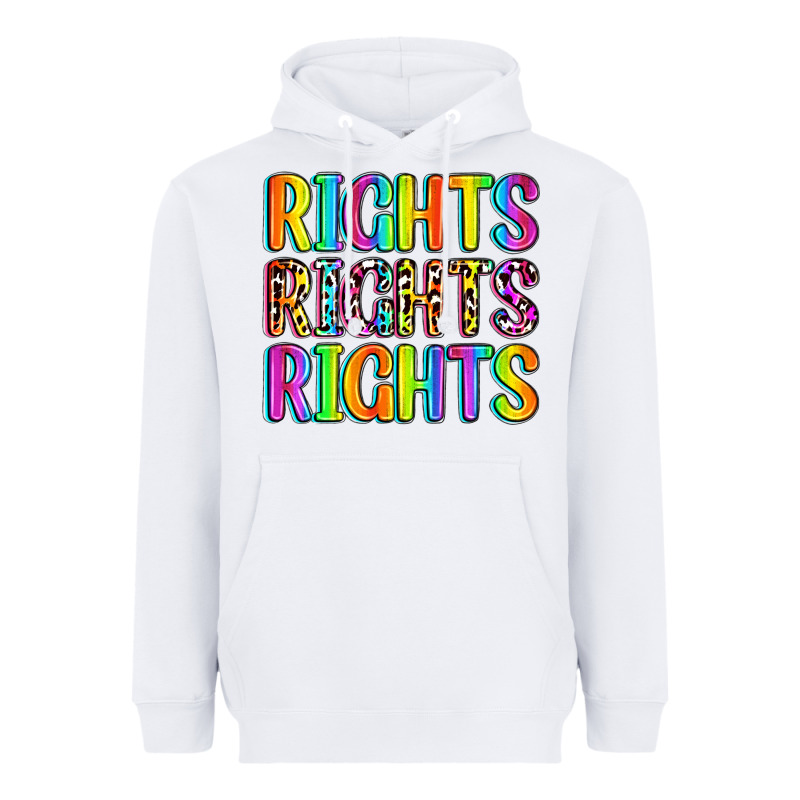 Rights Rights Rights (pride) Heavyweight Hoodie by Zillion Design Studio | Teevron