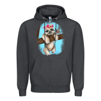Smoke baby sloth Zipper Hoodie - RanaPortraitStore