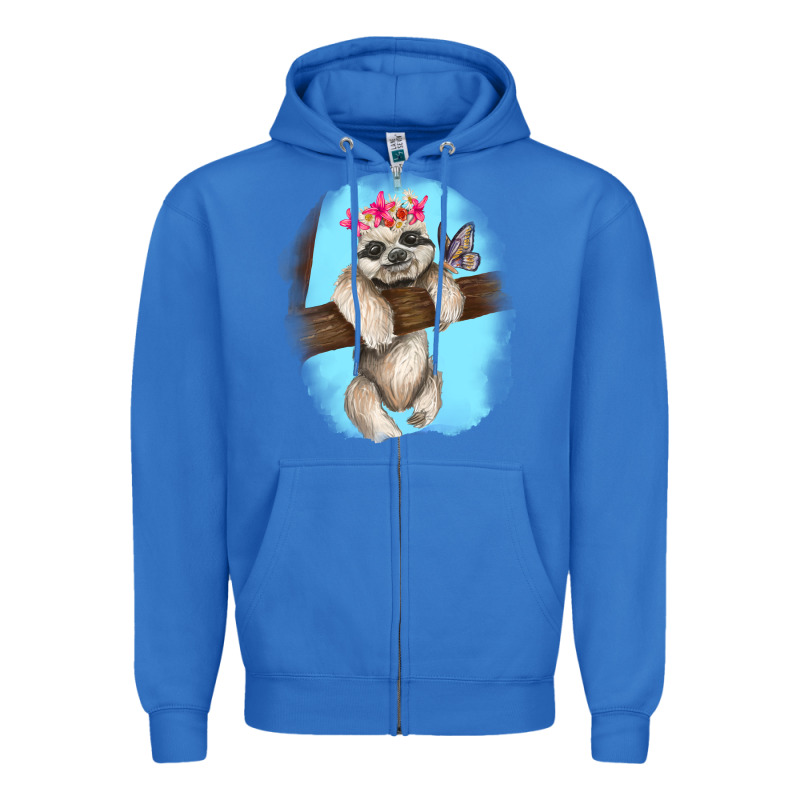 Baby Sloth Zipper Hoodie by RanaPortraitStore | Teevron