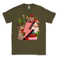 Army Green christmas season lightning bolt Classic Tee - MaliasSmallBusiness