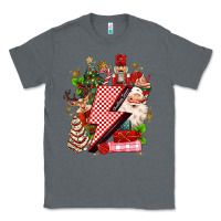 Charcoal Heather christmas season lightning bolt Classic Tee - MaliasSmallBusiness