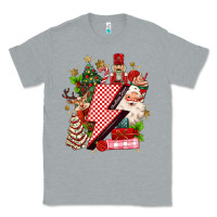 Heather Grey christmas season lightning bolt Classic Tee - MaliasSmallBusiness