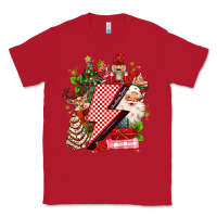 Red christmas season lightning bolt Classic Tee - MaliasSmallBusiness