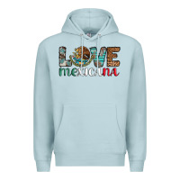 Blue Mist love mexicana revise Premium Hoodie - AdoDesignShop