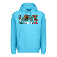 Ocean Blue love mexicana revise Premium Hoodie - AdoDesignShop