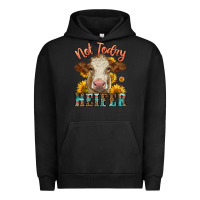Pigment Black heifer with sunflowers Urban Hoodie - LillyAllenDesigns