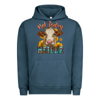 Pigment Midnight Navy heifer with sunflowers Urban Hoodie - LillyAllenDesigns
