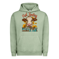 Pigment Oil Green heifer with sunflowers Urban Hoodie - LillyAllenDesigns