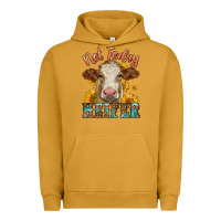 Pigment Peanut Butter heifer with sunflowers Urban Hoodie - LillyAllenDesigns