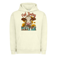Pigment Pistachio heifer with sunflowers Urban Hoodie - LillyAllenDesigns