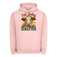 Pigment Salmon heifer with sunflowers Urban Hoodie - LillyAllenDesigns