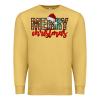 Antique Gold merry christmas Premium Sweatshirt - CowhideDigitalArt