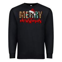 Black merry christmas Premium Sweatshirt - CowhideDigitalArt