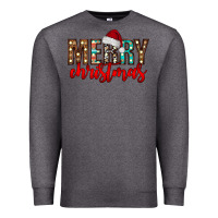 Charcoal Heather merry christmas Premium Sweatshirt - CowhideDigitalArt