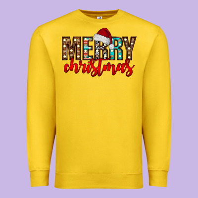 Merry Christmas Premium Sweatshirt Designed By Cowhidedigitalart