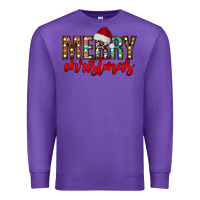 Purple merry christmas Premium Sweatshirt - CowhideDigitalArt