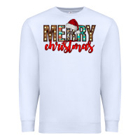White merry christmas Premium Sweatshirt - CowhideDigitalArt