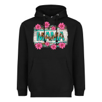 Black mama leopard with turquoise background Heavyweight Hoodie - texasbilliewilder