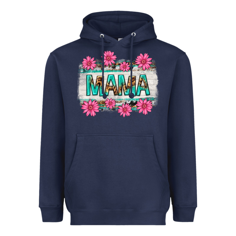 Mama Leopard With Turquoise Background Heavyweight Hoodie by texasbilliewilder | Teevron