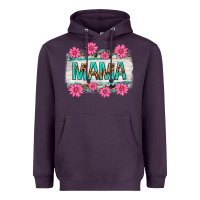 Plum mama leopard with turquoise background Heavyweight Hoodie - texasbilliewilder
