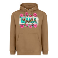 Toasted Coconut mama leopard with turquoise background Heavyweight Hoodie - texasbilliewilder