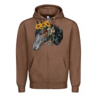 Chestnut black and white western horse Zipper Hoodie - RanaPortraitStore