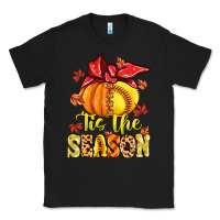 Black tis the season fall softball Classic Tee - MaliasSmallBusiness