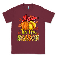 Burgundy tis the season fall softball Classic Tee - MaliasSmallBusiness