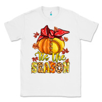 White tis the season fall softball Classic Tee - MaliasSmallBusiness