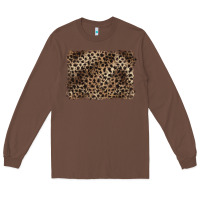 Chestnut handdrawn leopard pattern brown Long Sleeve Tee - BarkalooDesign
