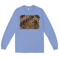 Colony Blue handdrawn leopard pattern brown Long Sleeve Tee - BarkalooDesign