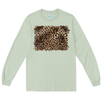 Handdrawn Leopard Pattern Brown Long Sleeve Tee | Teevron