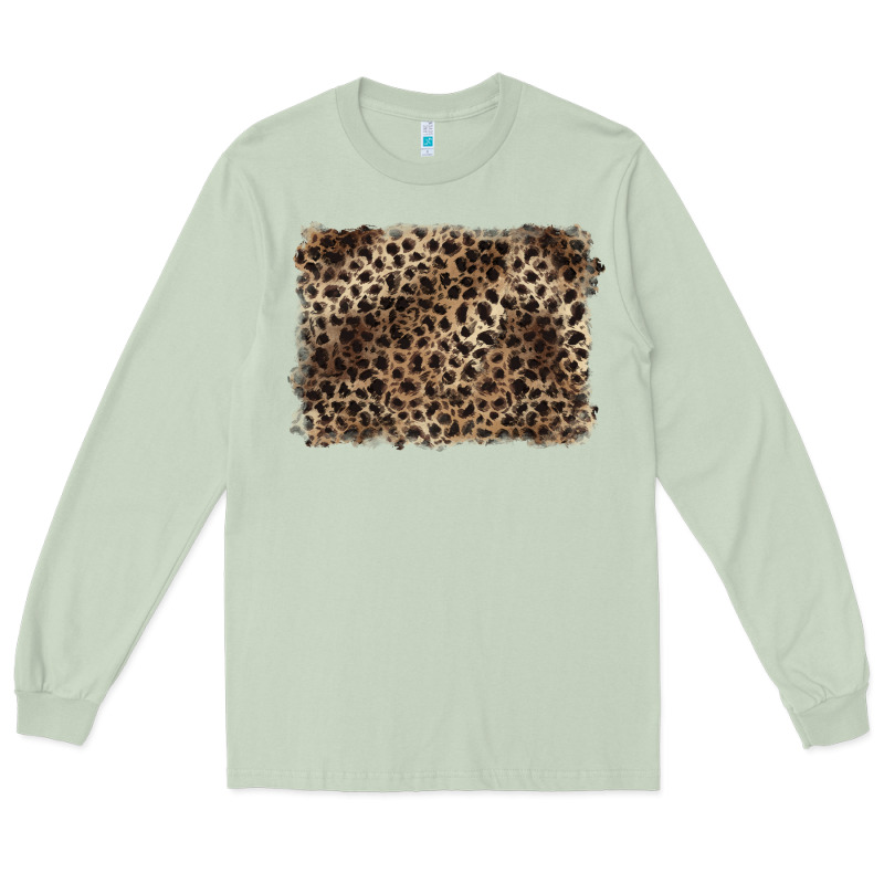 Handdrawn Leopard Pattern Brown Long Sleeve Tee by BarkalooDesign | Teevron