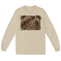 Mushroom handdrawn leopard pattern brown Long Sleeve Tee - BarkalooDesign