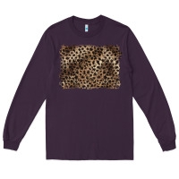 Plum handdrawn leopard pattern brown Long Sleeve Tee - BarkalooDesign