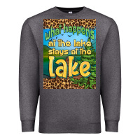 Charcoal Heather what happens at the lake stays at the lake air freshener Premium Sweatshirt - HRA Design Shop