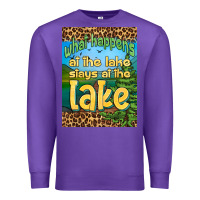 Purple what happens at the lake stays at the lake air freshener Premium Sweatshirt - HRA Design Shop