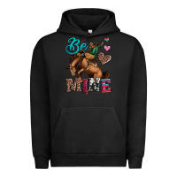 Pigment Black be mine cowboy rodeo valentines day Urban Hoodie - Jasminsmagicworld