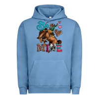 Pigment Pebble Blue be mine cowboy rodeo valentines day Urban Hoodie - Jasminsmagicworld