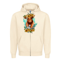 Sandshell baby cow in a bucket Zipper Hoodie - RanaPortraitStore